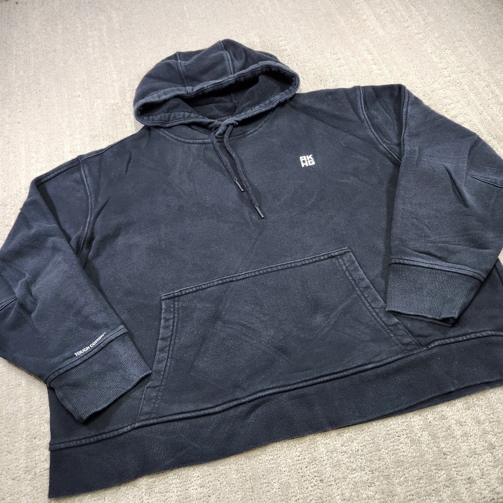 Duluth AKHG Hoodie Women 2X Plus Tough Cotton Crosshaul Black Terry Workwear